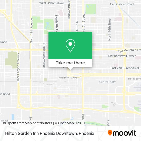 Mapa de Hilton Garden Inn Phoenix Downtown