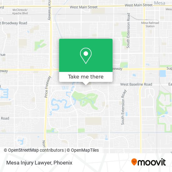 Mesa Injury Lawyer map