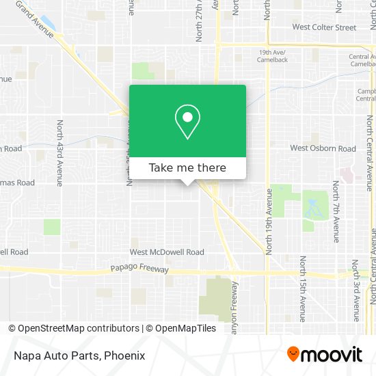 Napa Auto Parts map