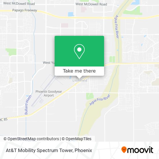 Mapa de At&T Mobility Spectrum Tower