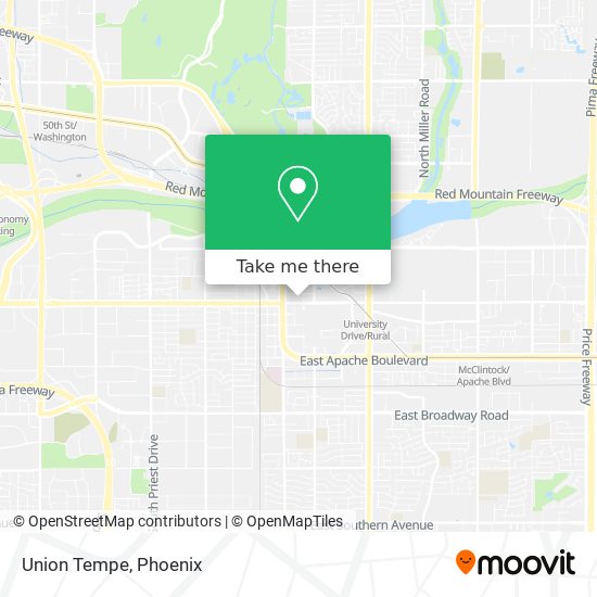 Union Tempe map