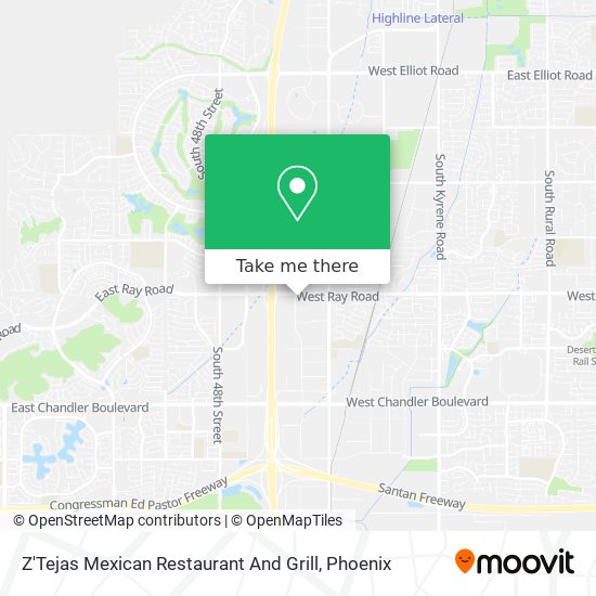 Z'Tejas Mexican Restaurant And Grill map