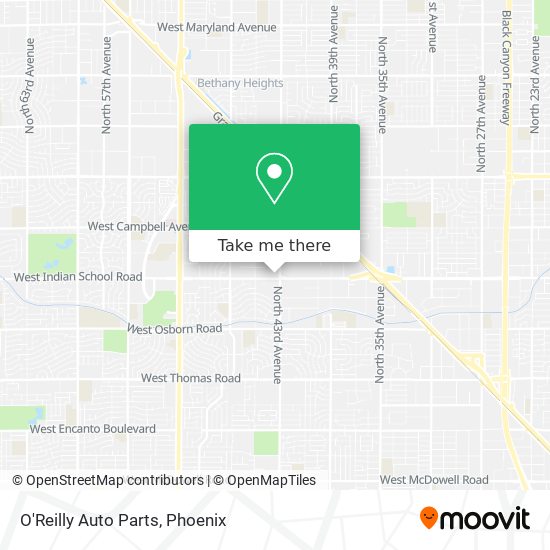 O'Reilly Auto Parts map