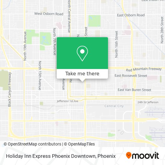 Holiday Inn Express Phoenix Downtown map