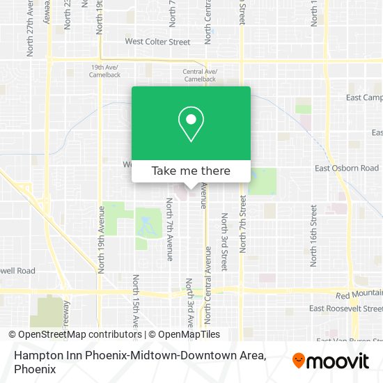 Hampton Inn Phoenix-Midtown-Downtown Area map