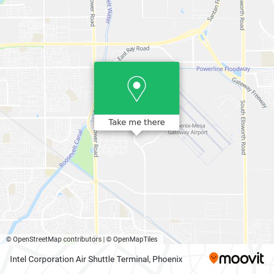 Intel Corporation Air Shuttle Terminal map