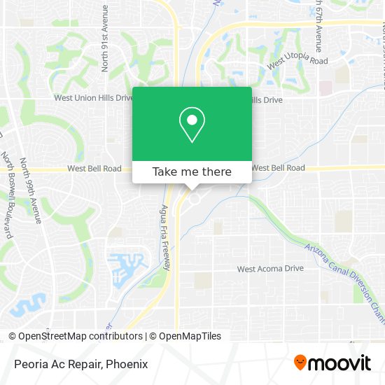 Peoria Ac Repair map