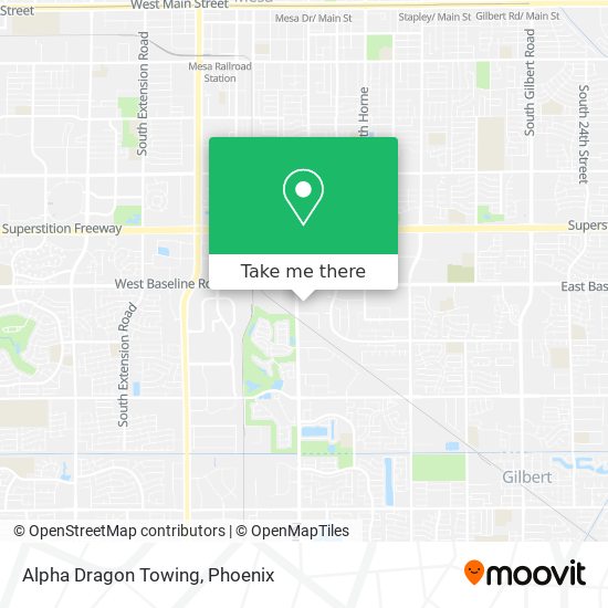 Alpha Dragon Towing map