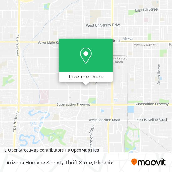 Mapa de Arizona Humane Society Thrift Store