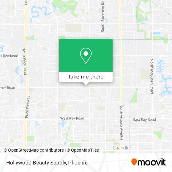 Mapa de Hollywood Beauty Supply