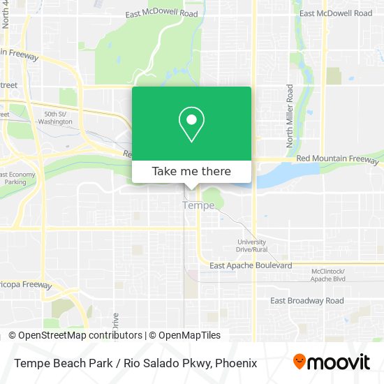 Mapa de Tempe Beach Park / Rio Salado Pkwy