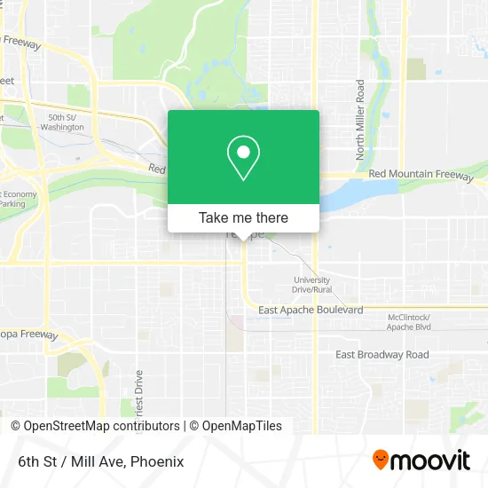 6th St / Mill Ave map