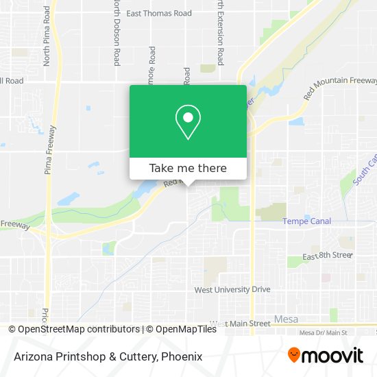 Mapa de Arizona Printshop & Cuttery