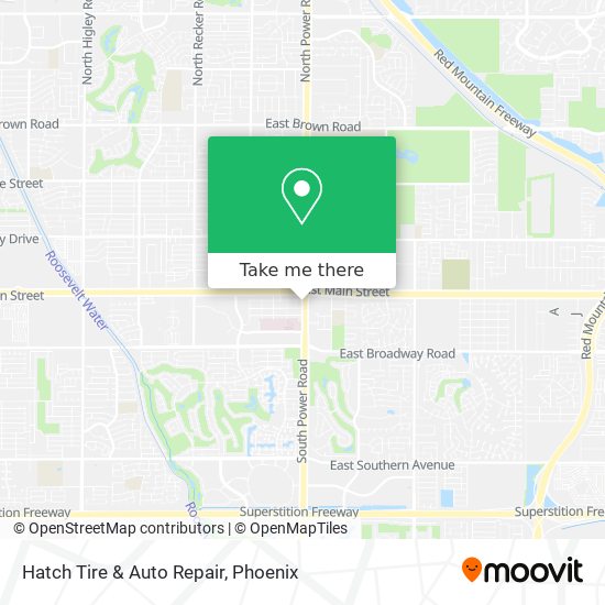 Mapa de Hatch Tire & Auto Repair