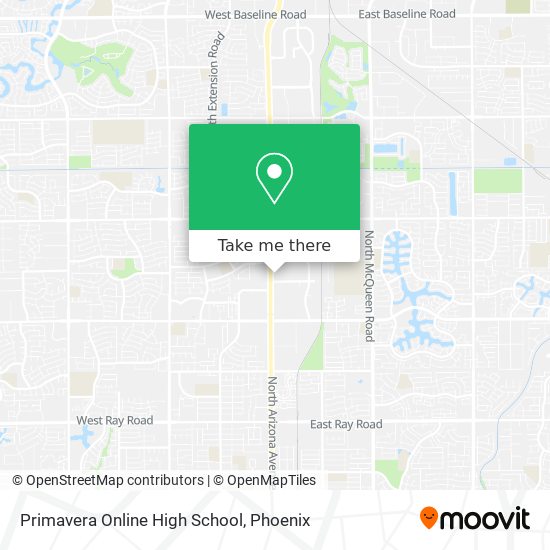 Primavera Online High School map