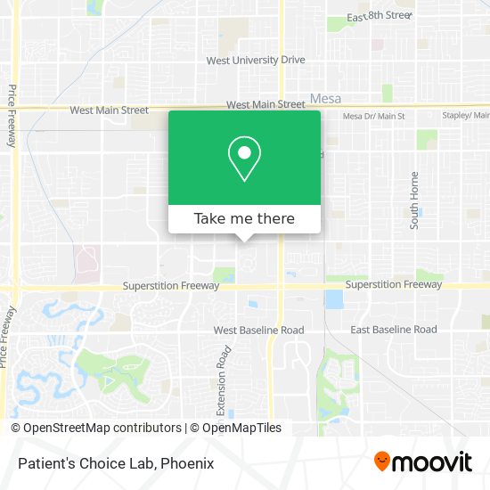 Patient's Choice Lab map