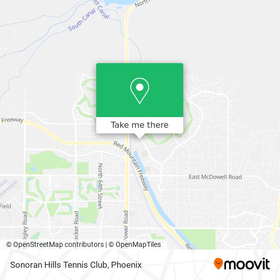 Sonoran Hills Tennis Club map