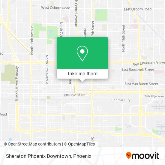 Sheraton Phoenix Downtown map