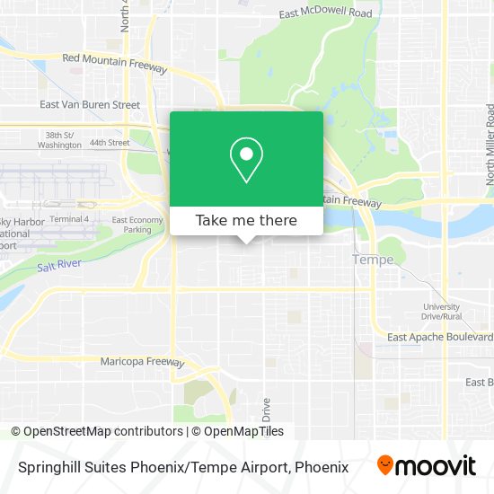 Mapa de Springhill Suites Phoenix / Tempe Airport