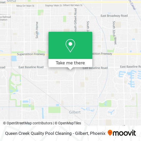 Queen Creek Quality Pool Cleaning - Gilbert map