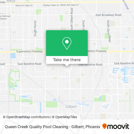 Mapa de Queen Creek Quality Pool Cleaning - Gilbert