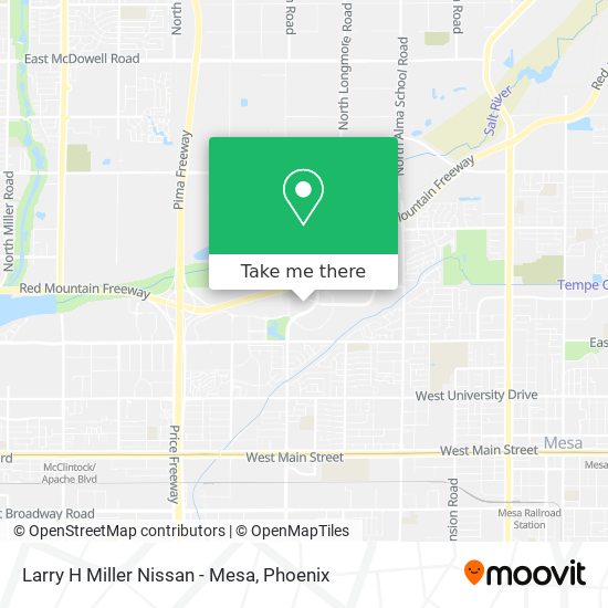 Larry H Miller Nissan - Mesa map