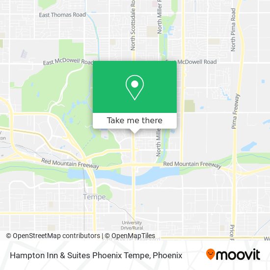 Hampton Inn & Suites Phoenix Tempe map