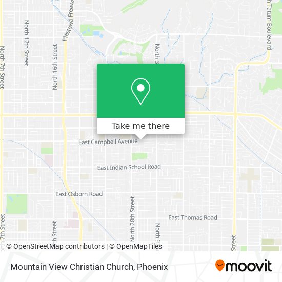 Mountain View Christian Church map