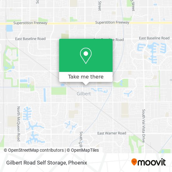 Mapa de Gilbert Road Self Storage