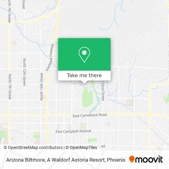 Arizona Biltmore, A Waldorf Astoria Resort map
