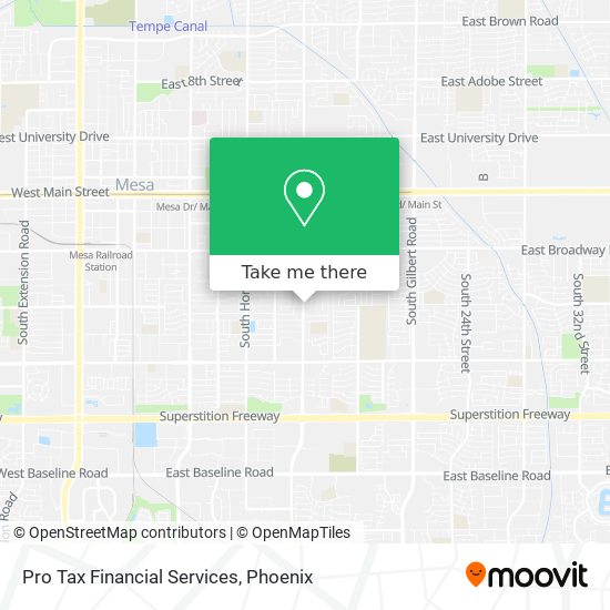 Pro Tax Financial Services map