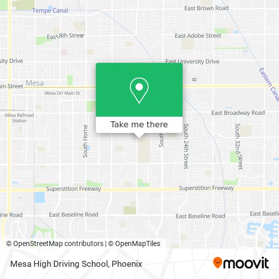 Mesa High Driving School map