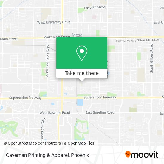 Mapa de Caveman Printing & Apparel
