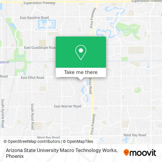 Mapa de Arizona State University Macro Technology Works