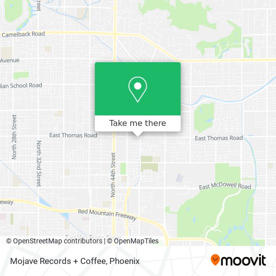 Mojave Records + Coffee map