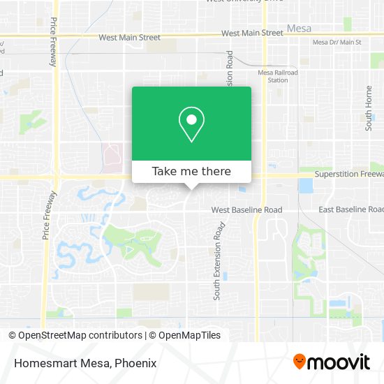 Homesmart Mesa map