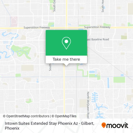 Intown Suites Extended Stay Phoenix Az - Gilbert map
