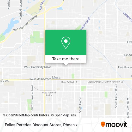 Fallas Paredes Discount Stores map