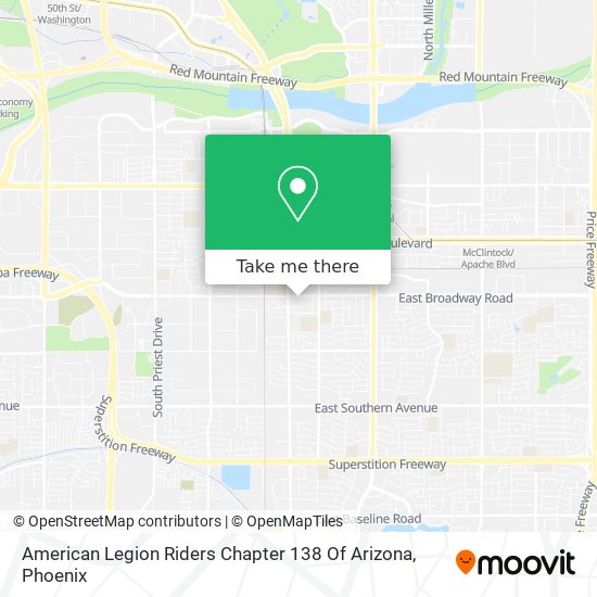 American Legion Riders Chapter 138 Of Arizona map