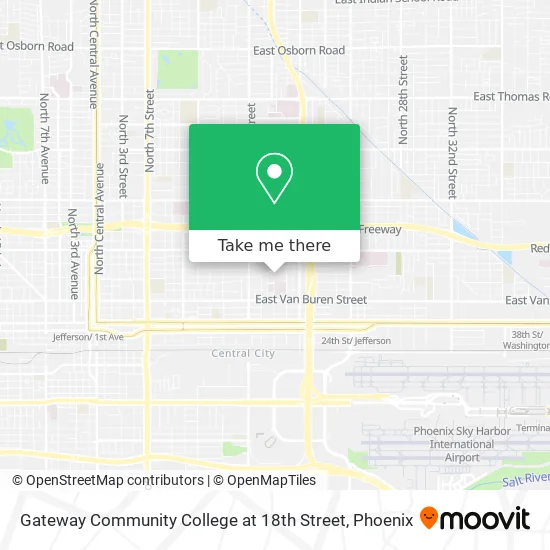 Gateway Community College Map How To Get To Gateway Community College At 18Th Street In Phoenix By Bus Or  Light Rail?