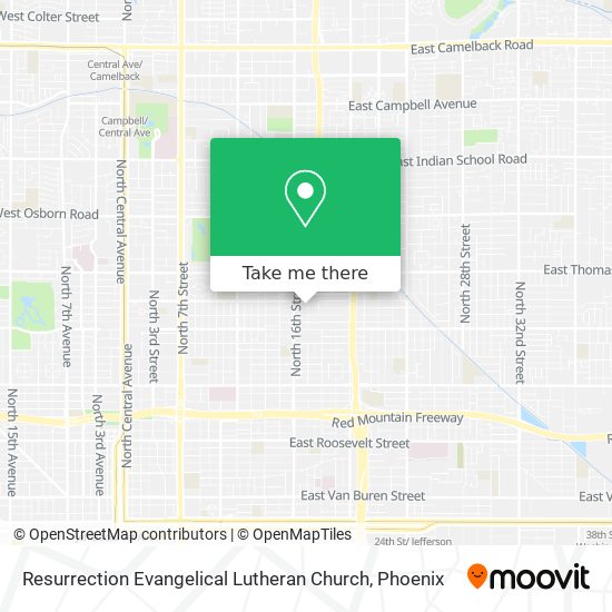 Resurrection Evangelical Lutheran Church map