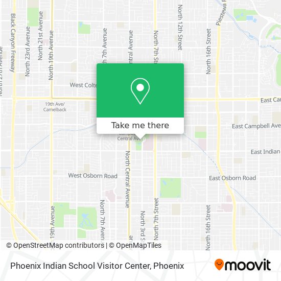 Phoenix Indian School Visitor Center map