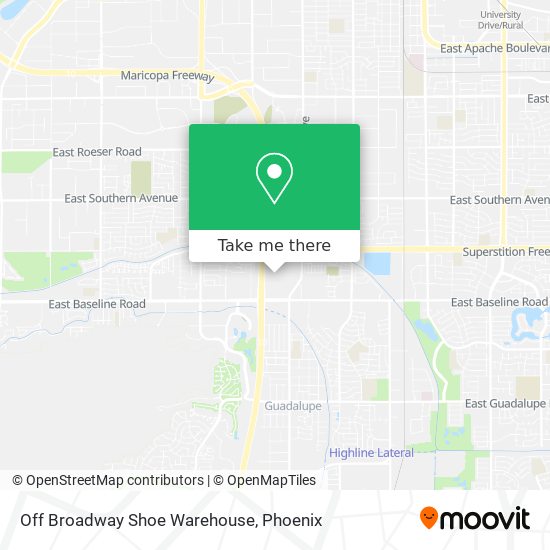 Mapa de Off Broadway Shoe Warehouse