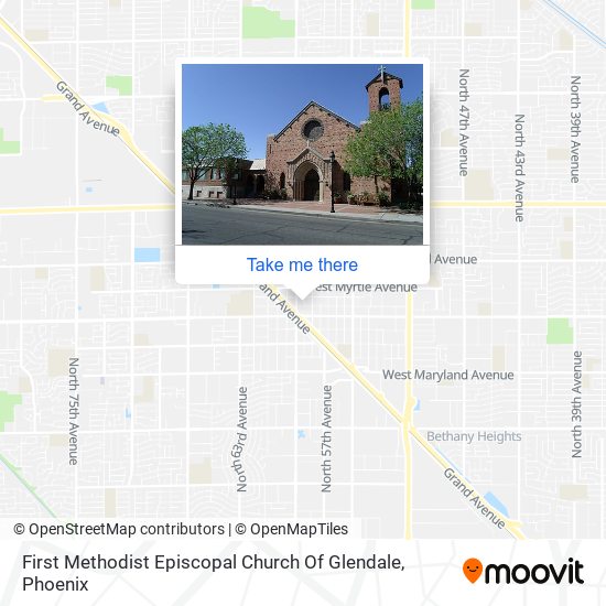 Mapa de First Methodist Episcopal Church Of Glendale
