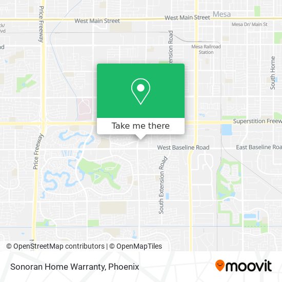 Sonoran Home Warranty map