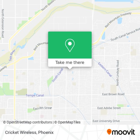 Mapa de Cricket Wireless