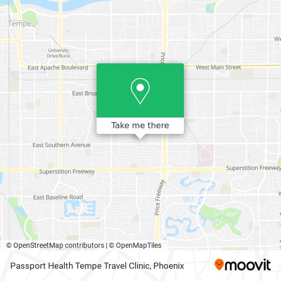 Mapa de Passport Health Tempe Travel Clinic