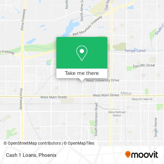 Cash 1 Loans map