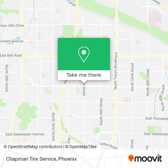 Chapman Tire Service map