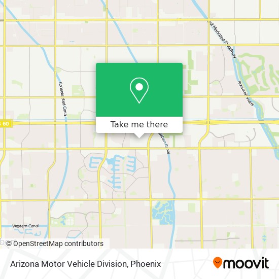 Arizona Motor Vehicle Division map